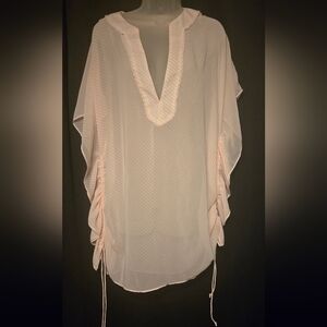 Victoria’s Secret Pink and White Stripe Print Dress Swim Cover Up